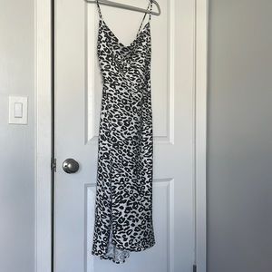 Leopard-print Midi Dress